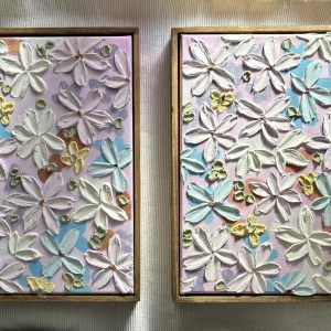 טקסטורת פרחים סגלגל